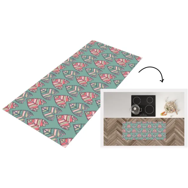 KitchenYeah Keukenloper - Keukenmat vinyl Patronen - Tribal - Retro - Keukenmatten loper - Keuken vloerkleed tapijt