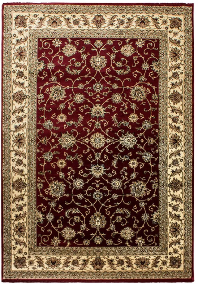 Tapijtenmagazijn Marrakesh – Klassiek Vloerkleed – Rood/Beige – Laagpolig & Oosters Design