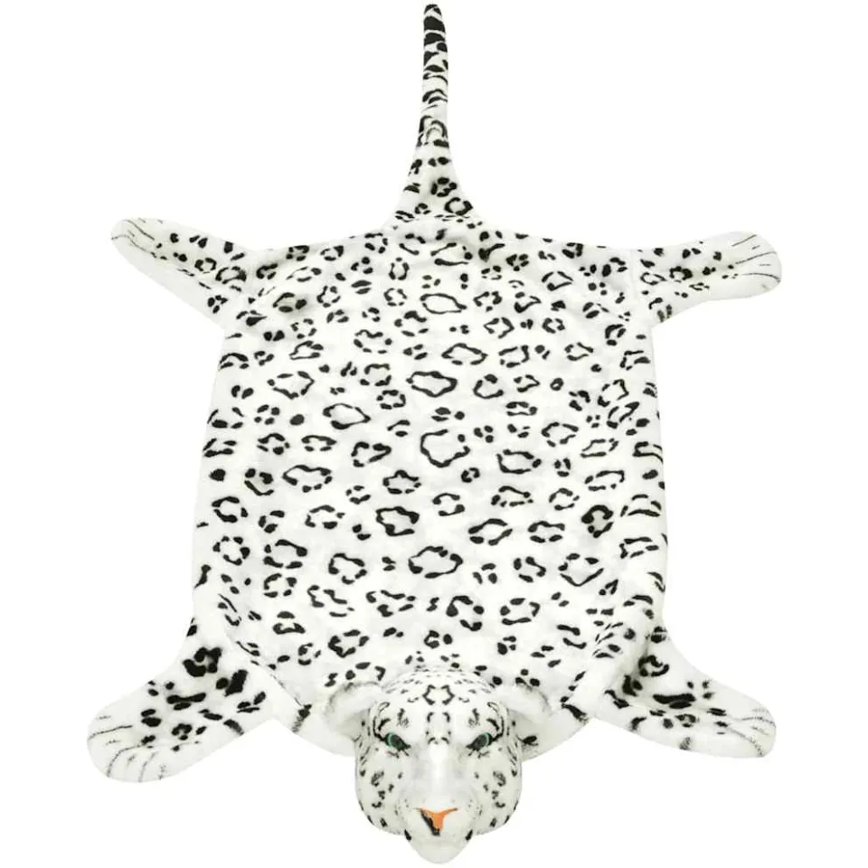 vidaXL Luipaardvloerkleed pluche 139 cm wit, foto 2