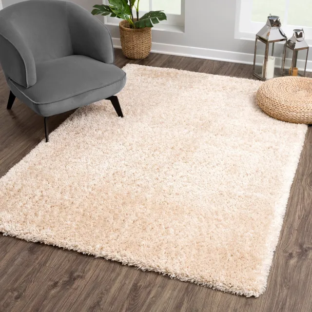 Muratap Porto Soft Fluffy Hoogpolig Vloerkleed Beige- 140X200 CM