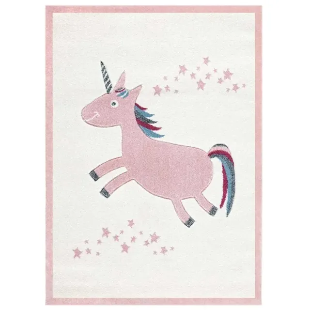 Livone kindertapijt eenhoorn roze crème 120 x 180 cm