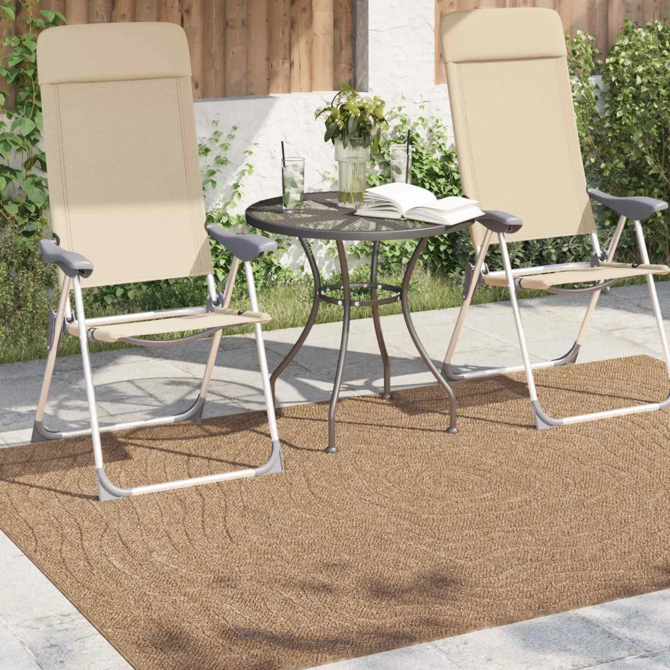 vidaXL Binnen- en buitentapijt AGIRA Naturel 230 x 160 cm Polyester, foto 3