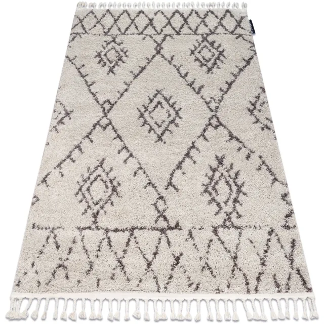 RUGSX Kleden Rugsx Tapijt BERBER FEZ G0535 crème / bruinrand 180x270 cm Beige