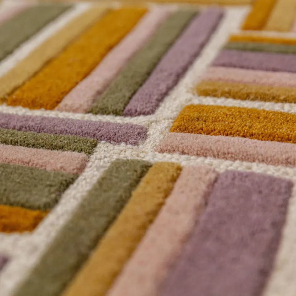 Flair Rugs Lattice Shaped wollen vloerkleed meerkleurig lila, foto 4