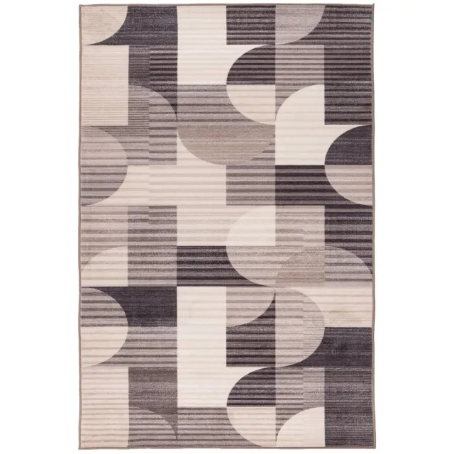Dutch XXL Wasbaar Vloerkleed | Tapijt | Vegas | Geometrisch | Taupe