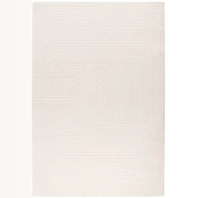 Dutch XXL Japandi Vloerkleed | Tapijt | Napoli | Stroken | Crème | 120x170 cm