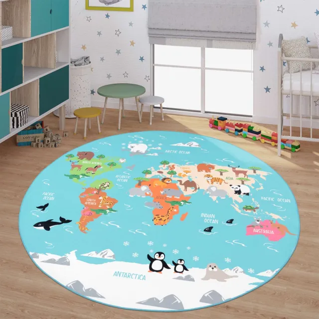 TT Home Kinderkamertapijt tapijt jongen meisje kinderkamertapijt baby antislip straat 160 x 160 cm Rechthoek 160 x 160 cm Rechthoek Groen