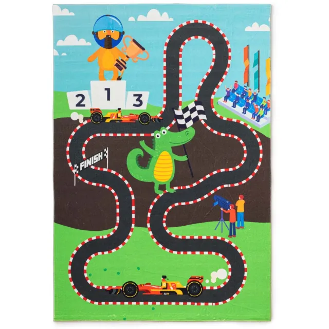 Amiah Zacht vloerkleed kinderkamer - Snugway Racing multi
