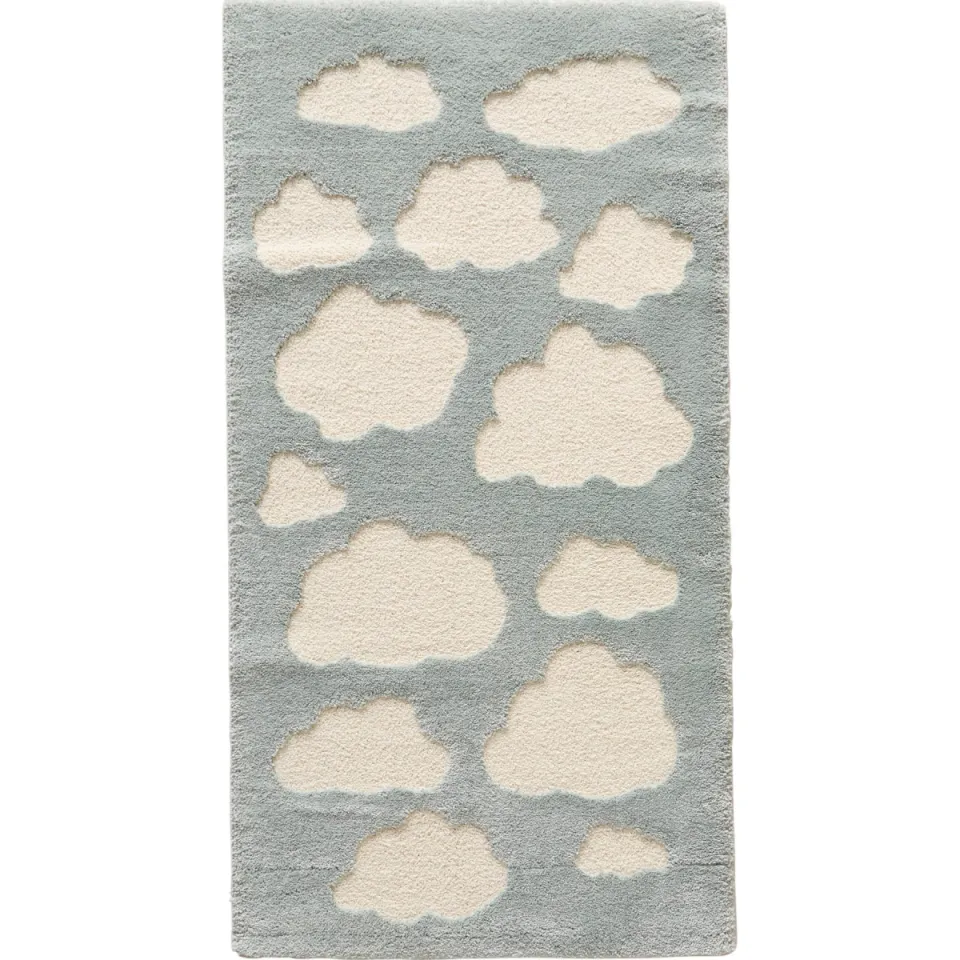 NOUS Kids kindervloerkleed blauw/off-white