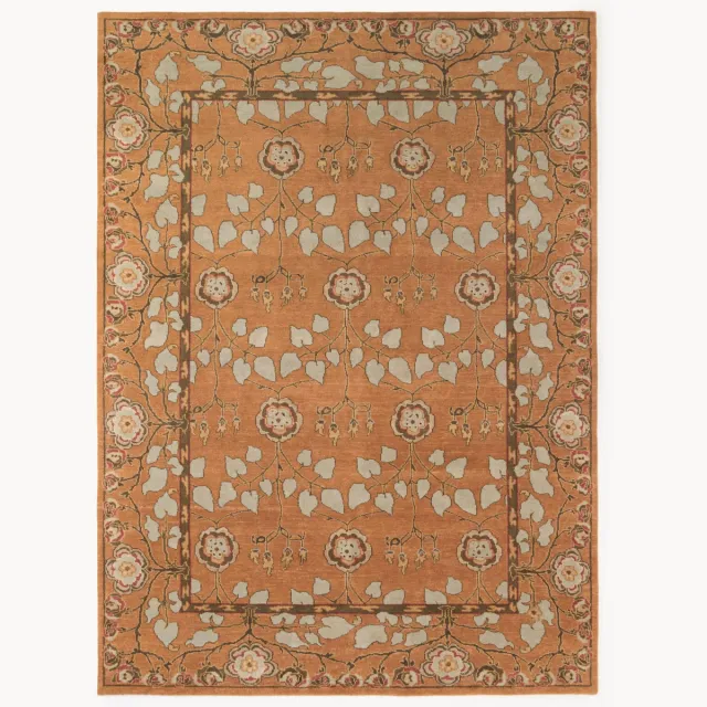 Westwing Collection Handgeknoopt wollen vloerkleed Inika Lichtbruin