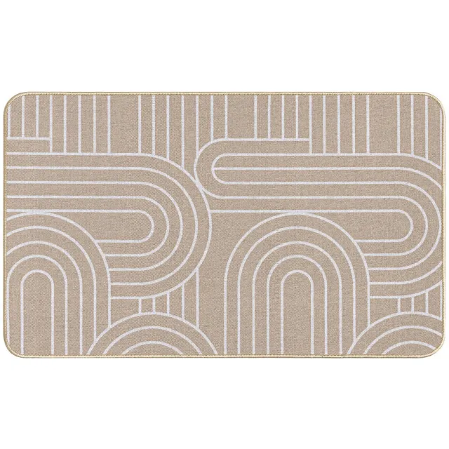 Douceur d intérieur Douceur d'intérieur - Geweven vloerkleed met patroon, 45 x 75 cm, MODUL Beige
