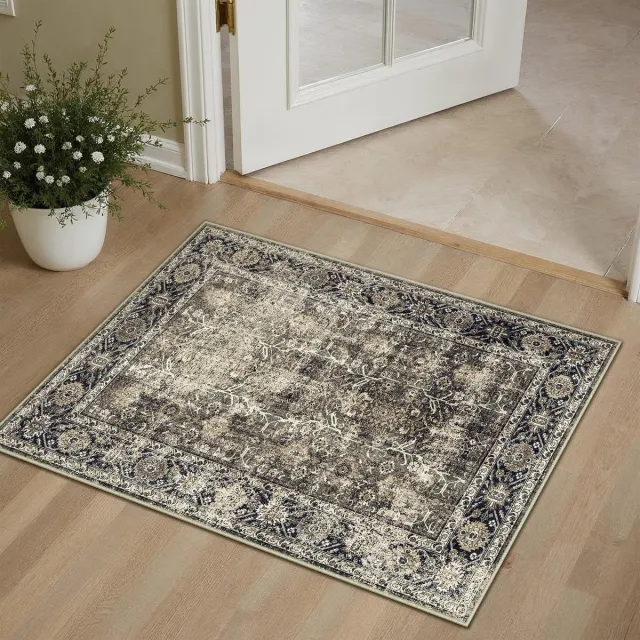 HUGEAR Deurmat - Vintage - Wasbaar - Bruin 60x90 cm Accentbruin