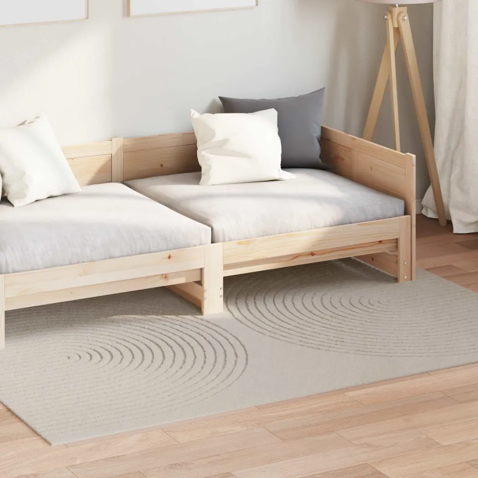 vidaXL Binnen kleed GALATI Crèmekleurig 140 x 200 cm Polyester, foto 3