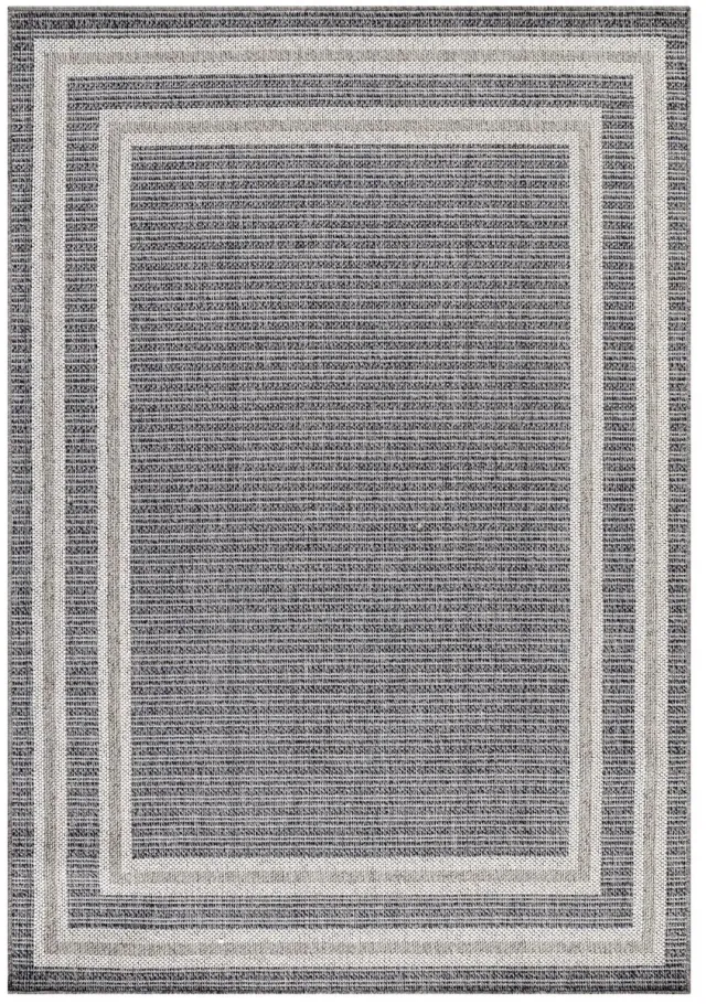Dutch XXL Buitenkleed | Aruba | Kader | Grijs | 200x290 cm | Buitentapijt | Tuintapijt