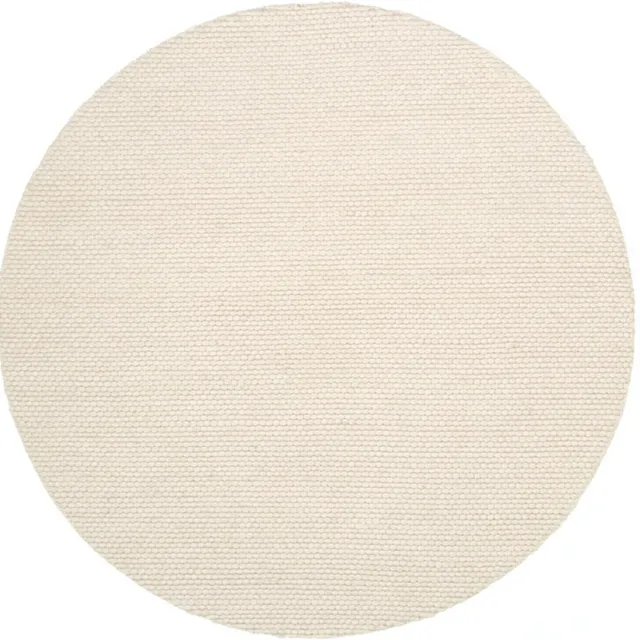 NATURL. Rond wollen vloerkleed - Feline Wit | Isolerend en zacht - Ø 80cm