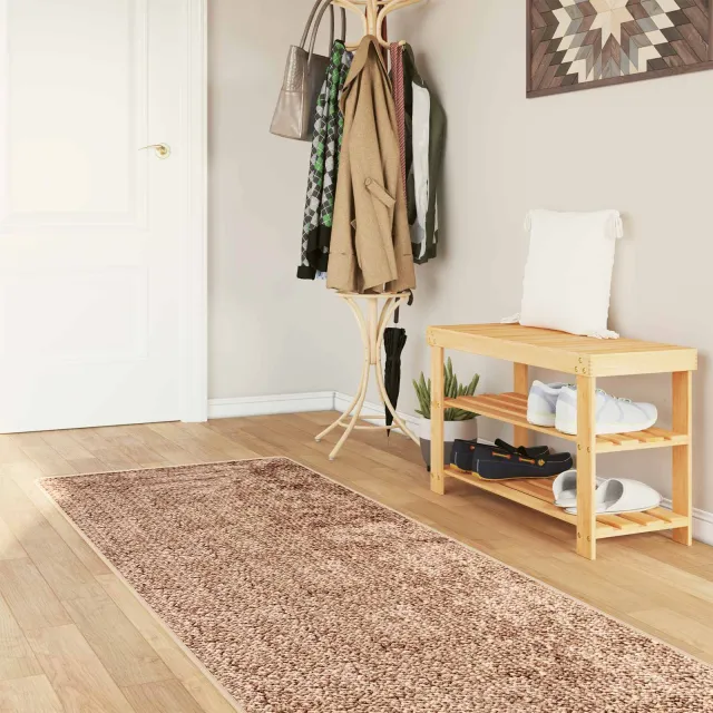 vidaXL Vloerkleedloper MARSA Bruin 100 x 250 cm Polyester en PVC, foto 2