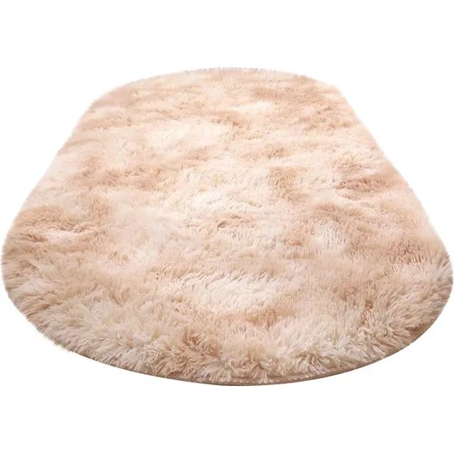 Home & Marker Fluffy Vloerkleed - Hoogpolig Vloerkleed - Vloerkleed Hoogpolig - Zacht Vloerkleed - 160 x 60 - Beige - TEPIFINKO