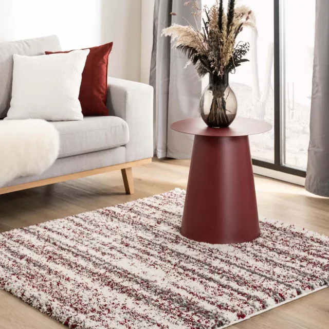 Boho&me Vierkant berber vloerkleed - Artisan Essa grijs/rood 160x160