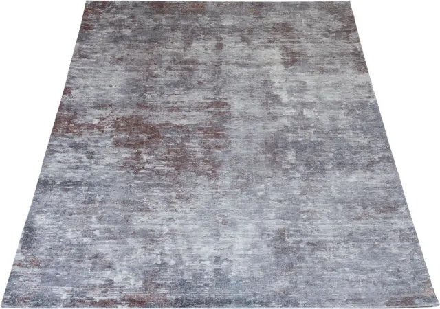 Veer Carpets Vloerkleed Yara Silver - Vintage Design Vloerkleed met Verweerd Patroon Bruin