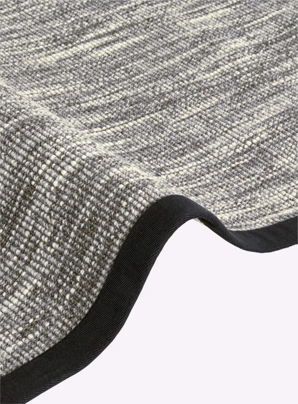 vloerkleed zwart gemêleerd bouclé, foto 3