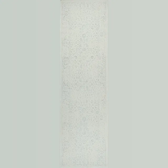 the carpet Mila Modern woonkamerkleed met 3D hoog-laag effect, zachte pool, glanseffect, kortpolig, met rand, geschikt voor vloerverwarming, Crème, 80 x 300 cm