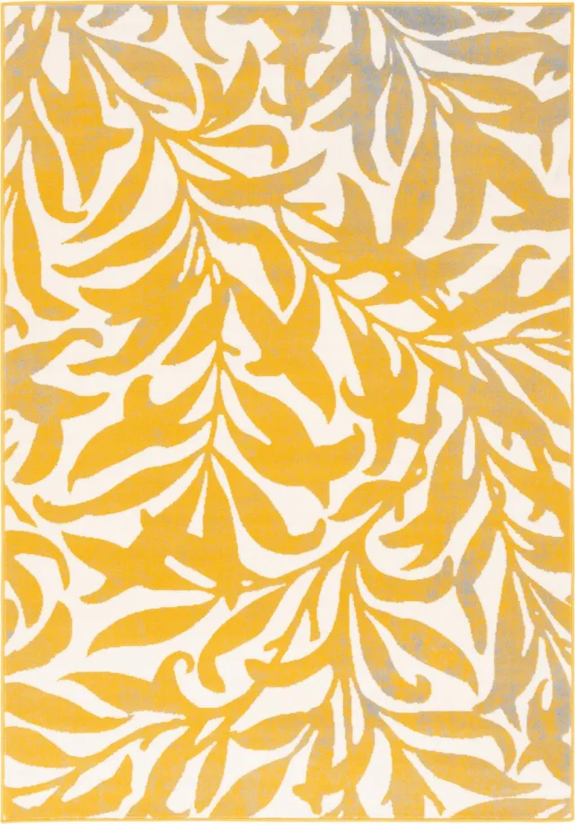 Pergamon Vloerkleed Designer Samba Moderne Bloem Geel
