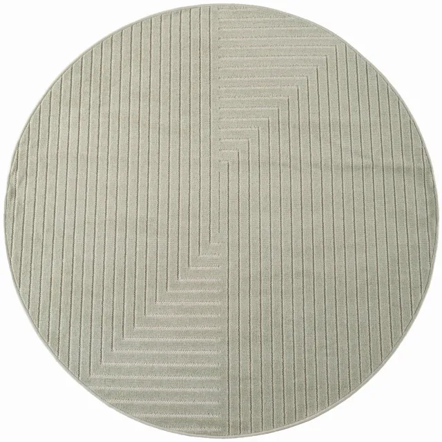 Ayyildiz Japandi-stijl binnen- en buitentapijt Nova (groen 1202) - ⌀ 160 cm