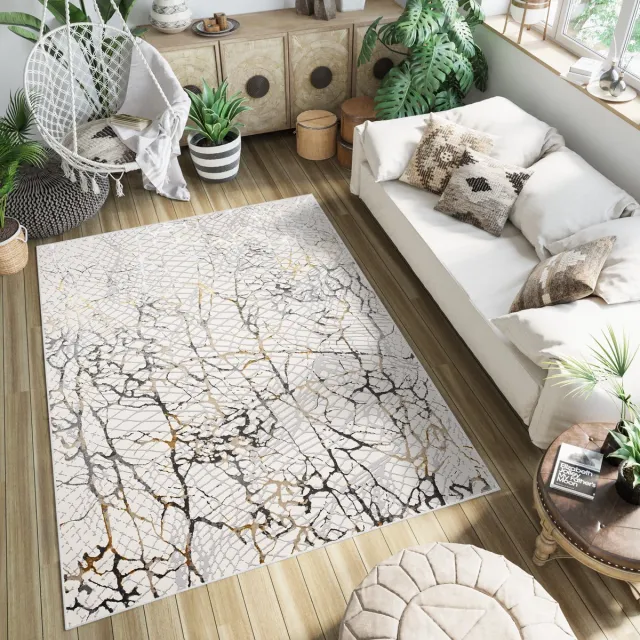 Tapiso Golden Vloerkleed Tapijt Modern Abstract Maat- 140x200, foto 4