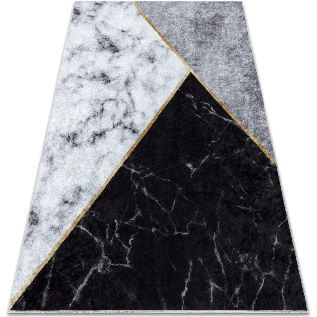 RUGSX Kleden Rugsx MIRO 51330.804 tapijt wasbaar marmer, geometrisch 160x220 cm Grijs