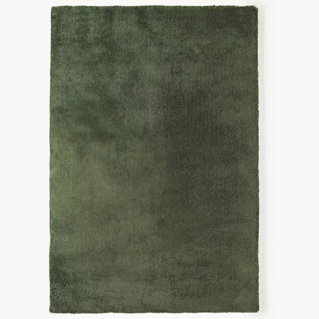 Westwing Collection Hoogpolig extra zacht vloerkleed Leighton Groen