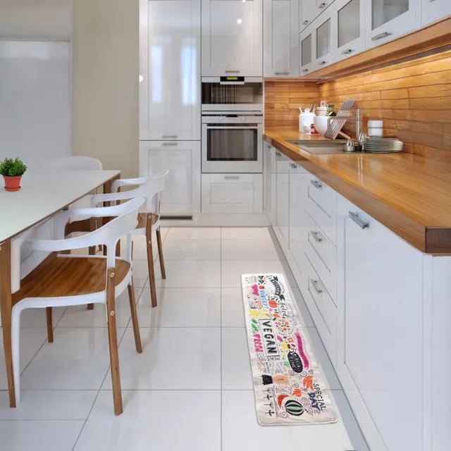Bosdela keukentapijt, veganistisch, 50x200 cm Wasbare keukenkleden - Vloerkleden - Keukentapijten - Keukenmatten - Keukenlopers gemengde kleur