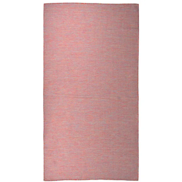 vidaXL Buitenkleed platgeweven 80x150 cm rood