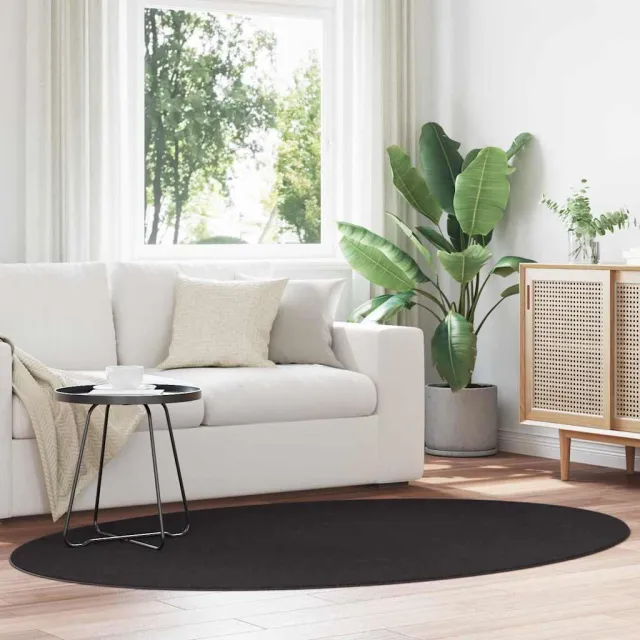 vidaXL Tapijt HUARTE Zwart 140 x 200 cm 100% Polyester, foto 2