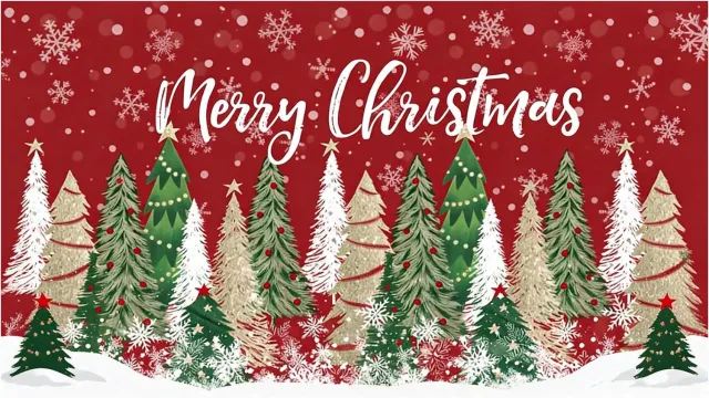 Triumpunpre Kerst Deurmat Kerstboom 40x60 cm - Rode Kerstmat met Antislip Rubberen Onderkant - Feestelijke Deurmat voor Binnen rood