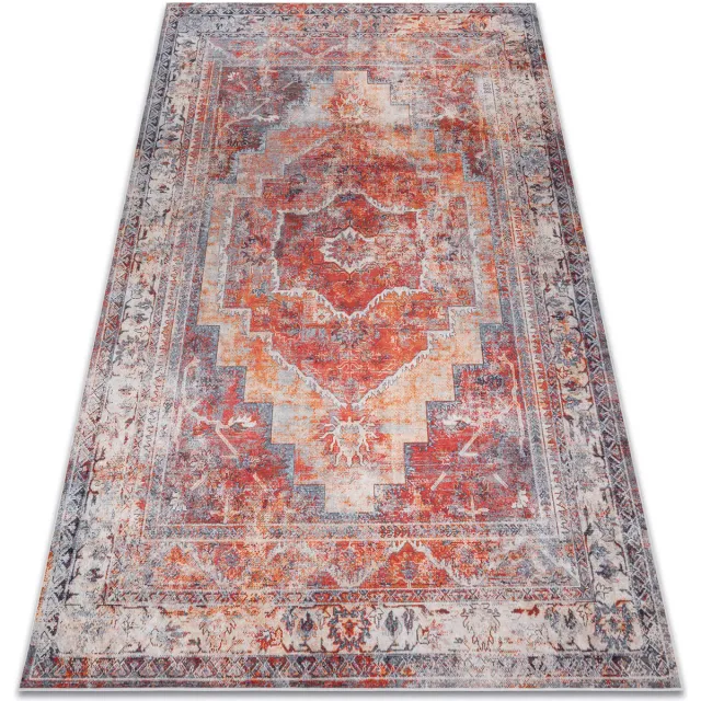 RUGSX Kleden Rugsx ANDRE 1684 tapijt wasbaar Kader vintage antislip 120x170 cm Rood