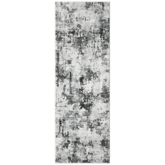 Happiq Tapijt Zara - Vloerkleed - Runner 60x230 cm - Wasbaar & Antislip Vintage Design Black