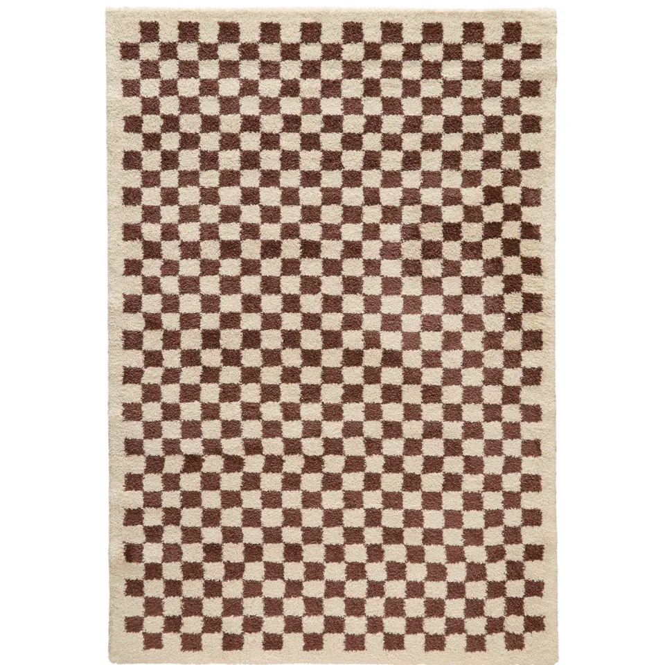 NOUS Living Teun vloerkleed crème bruin créme/bruin