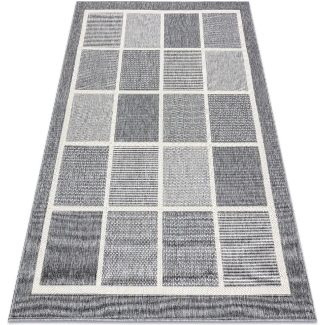 RUGSX Kleden Rugsx Sisal tapijt SPRING 20426332 vierkant, kader grij Grijs