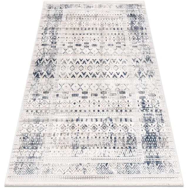 RUGSX Kleden Rugsx DISTIN 0833A marineblauw / blauw / wit 80x150 cm