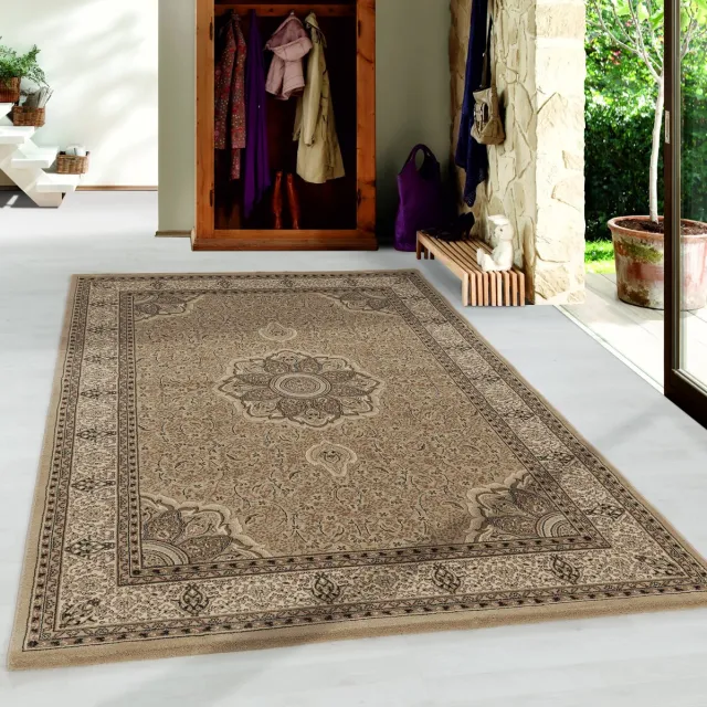 Muratap Isfahan Oosters Klassiek Laagpolig Vloerkleed Beige- 160x230 CM