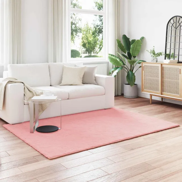 vidaXL Antislip vloerkleed van imitatie konijnenbont OLITE Roze, foto 2
