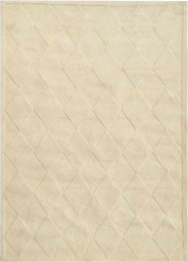 Beliani LUNARA - Vloerkleed - Lichtbeige - Wol