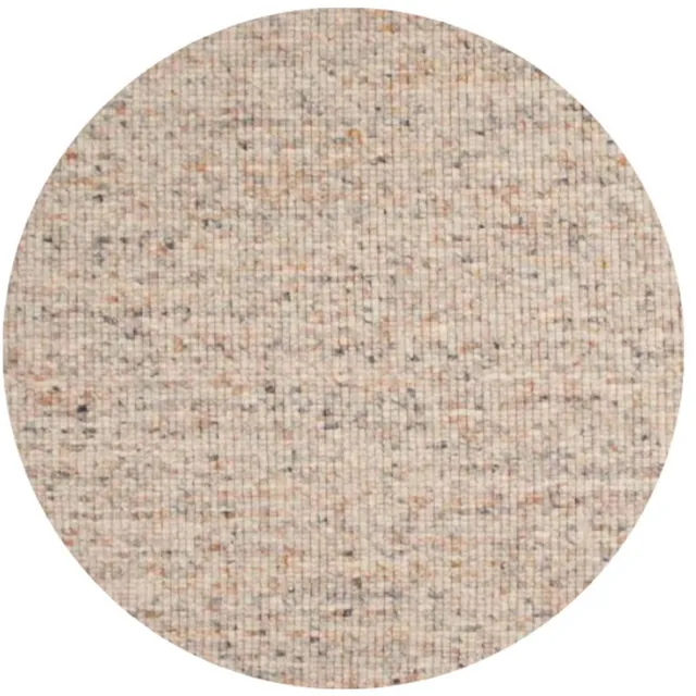 DÉJA Living Vloerkleed Rond Ø240cm - Laagpolig Beige Mix Wol - Bela