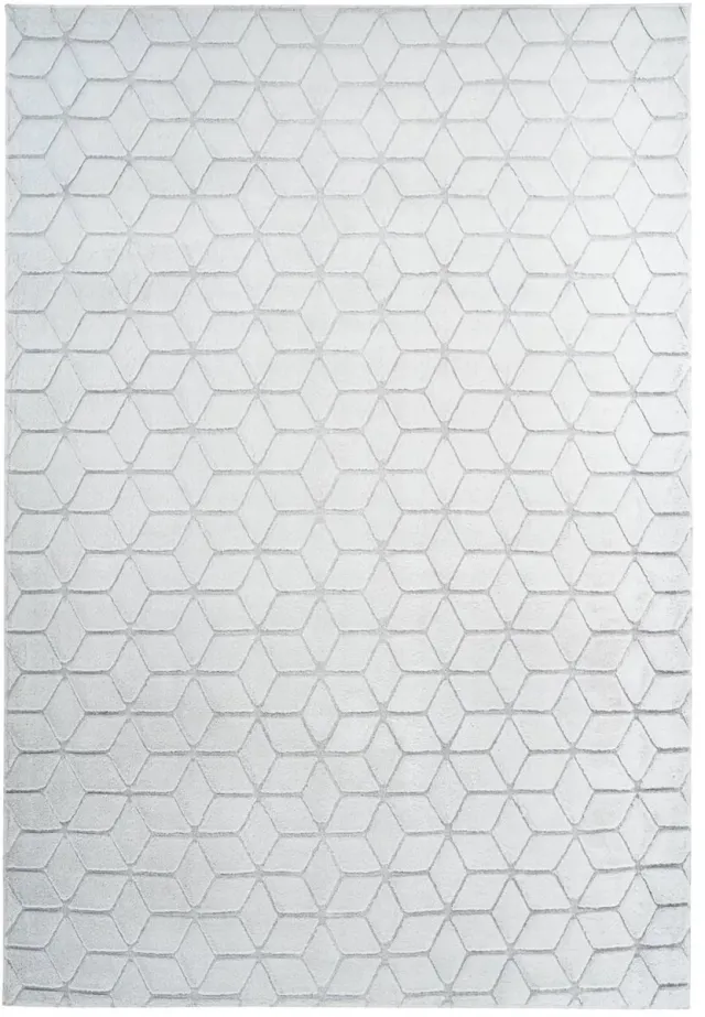 Dutch XXL Scandinavisch Vloerkleed | Tapijt | Vivica | Geometrisch | Wit/Grijsblauw Wit / Grijsblauw
