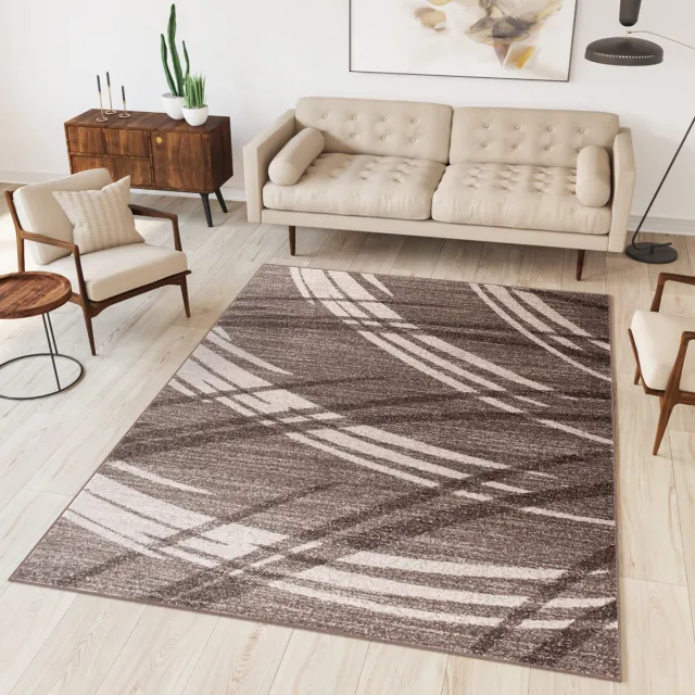 Tapiso Sari Vloerkleed Tapijt Laagpolig Abstract Maat- 220x320 Bruin 9