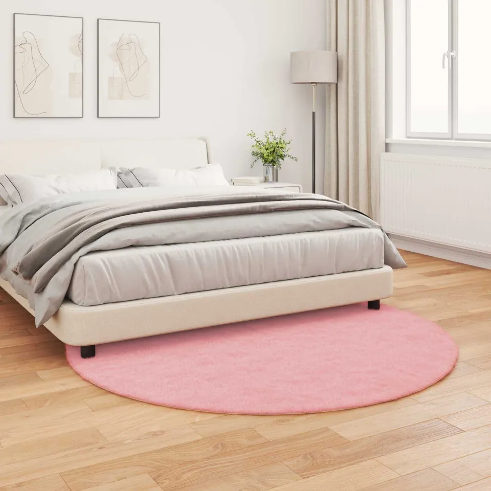 vidaXL Antislip vloerkleed van imitatie konijnenbont OLITE Roze, foto 3