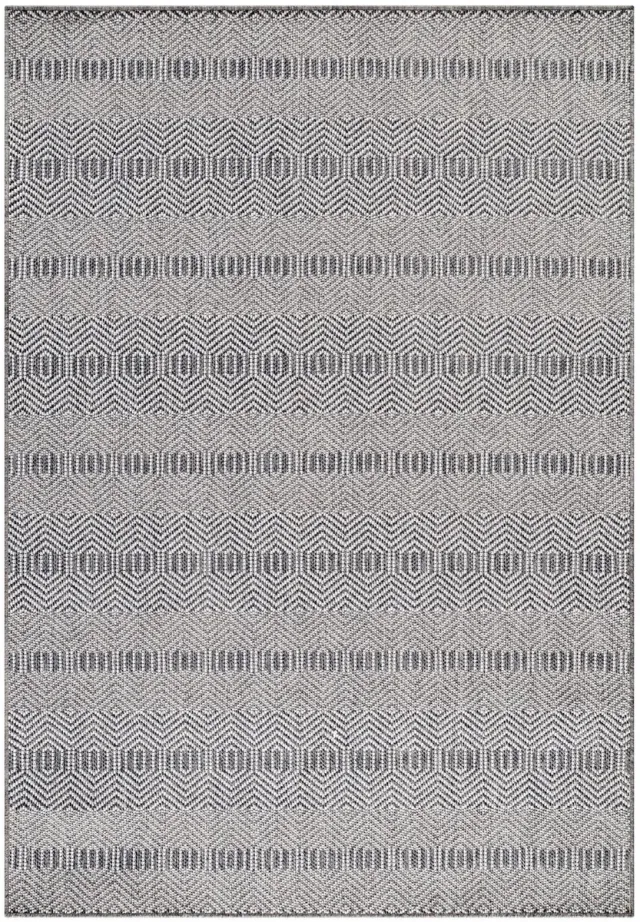 Dutch XXL Buitenkleed | Aruba | Ruiten | Grijs | 140x200 cm | Buitentapijt | Tuintapijt