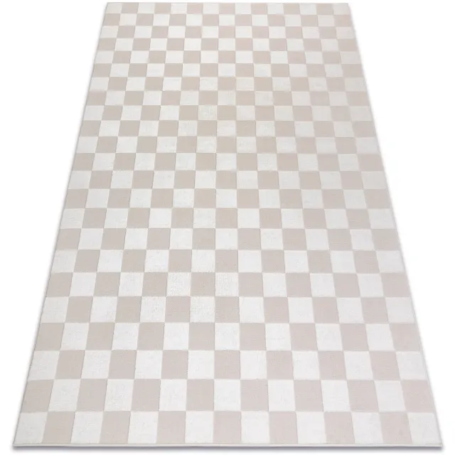 RUGSX Kleden Rugsx Tapijt AURA EB112 crème - Schaakbord, structureel Beige