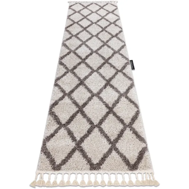RUGSX Kleden Rugsx Tapijt, Vloerbekleding BERBER TROIK crème - voor 70x200 cm Beige