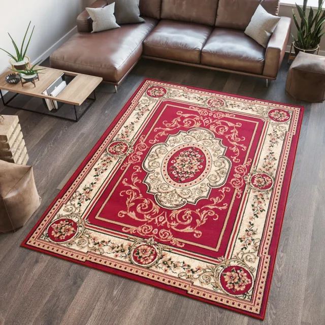 Tapiso Atlas PP Vloerkleed Rood Woonkamer Tapijt Maat- 250x300 Rood 14